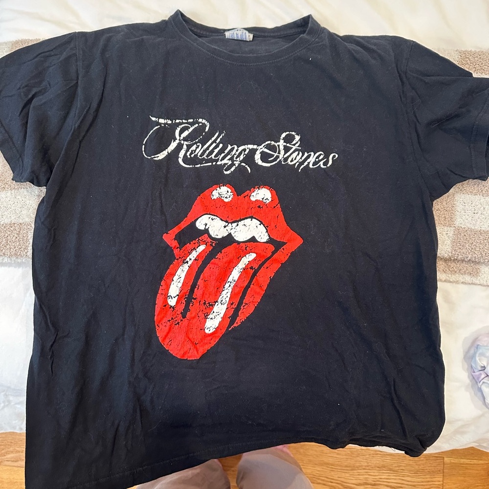 Black Rolling Stones Graphic Tee